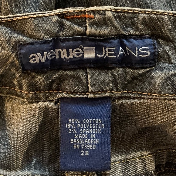 avenue JEANS Blue Denim Stretch Capri Pants 28 - Picture 7 of 7